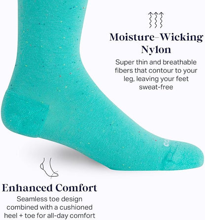 Comrad Recycled Cotton Knee High Socks - 15-20mmHg Graduated Compression Socks - Soft & Breathable Support Socks, Unisex