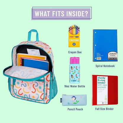 Wildkin ECO rPET Kids Backpack – Recycled, Padded, Adjustable for School & Travel – Confetti Peach