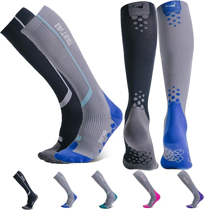 Thirty48 Elite Compression Socks Women & Men Graduated 20-30mmHg for Running, Athletic, Flight Sock - Performance & Recovery