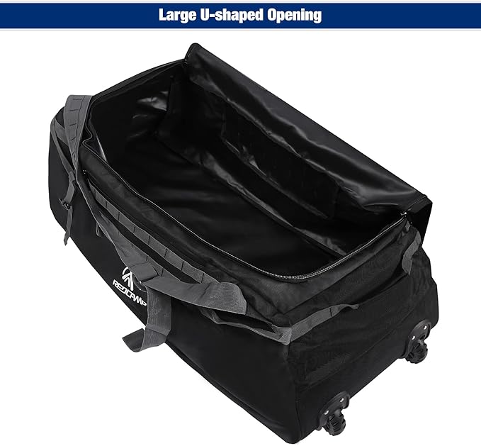 REDCAMP 85L/120L/140L Foldable Duffle Bag with Wheels, Large Travel Duffel Bag