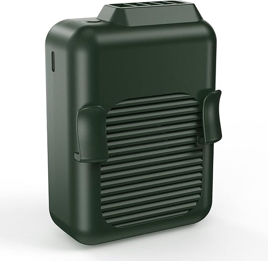 COMLIFE Portable Mini Waist Fan, 6000mAh Battery Powered Hands-free Wearable Fan With Max 23H Working Time, 3 Speeds, 5100RPM Strong Airflow for Jobsite, Farm, Fishing, Gardening And More (Green)