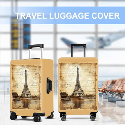Luggage Cover Washable Suitcase Protector Anti-scratch Suitcase cover Fits 20-34 Inch Luggage (Tower-3, L(28-30inch suitcase))