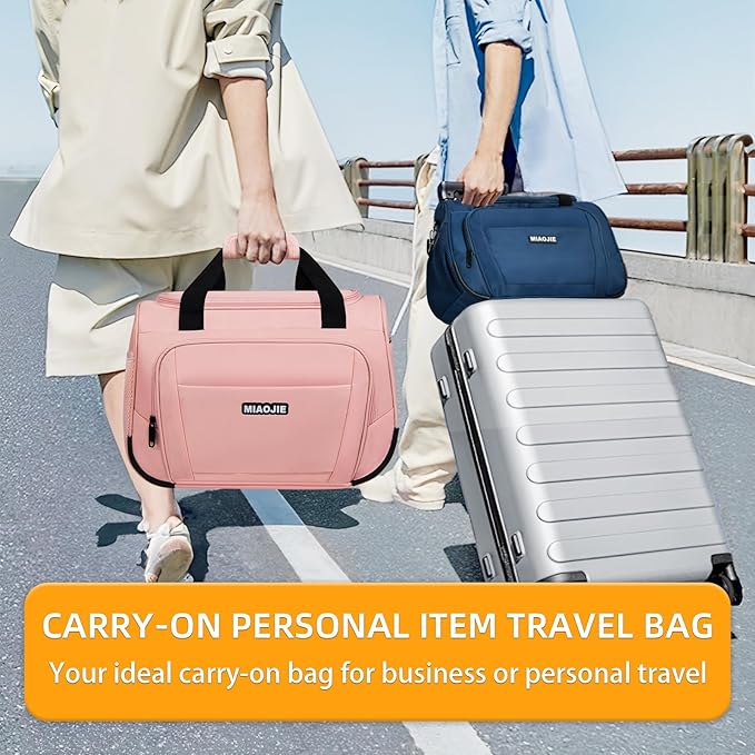 Underseat Carry On Luggage - Lightweight Travel Tote Weekender Bag Overnight Duffle for Travel, Personal Item - Pink-16Inch
