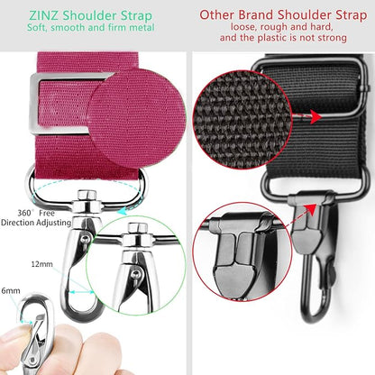 ZINZ Shoulder Strap 78" Universal Handbag Strap with Ultra-thick Fixed Padded and Dual Balanced Adjustable Buckles Shoulder Crossbody Strap for Briefcase Messenger Bag Laptop bag Luggage，Red