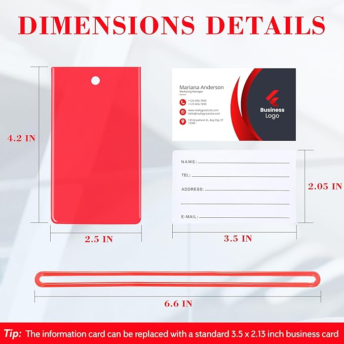 50 Pack Luggage Tags for Suitcases, Airplane Travel Essentials for Flying, International Travel Must Haves, and Luggage Accessories by Sodsay