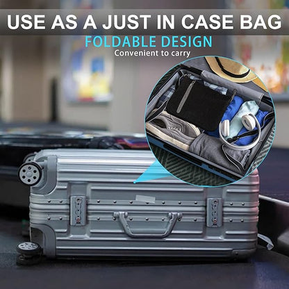 Vomgomfom 65L/85L/115L Foldable Travel Duffle Bag, Lightweight Checked Luggage with Shoe Compartment, Water-Resistant Weekender Overnight Bag for Men & Women