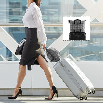 SOCHOW Travel Blanket for Airplane Train and Car, Soft Travel Blanket or Pillow 2 in 1 Compact with Portable Bag Pillowcase, Flight Blanket with Luggage Sleeve and Backpack Clip, Grey