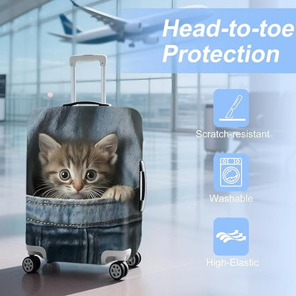 ANNA QUEEN Travel Luggage Cover Suitcase Protector Suitcase Cover Anti-Scratch,Stretchable Bag Cover Washable Durable Polyester