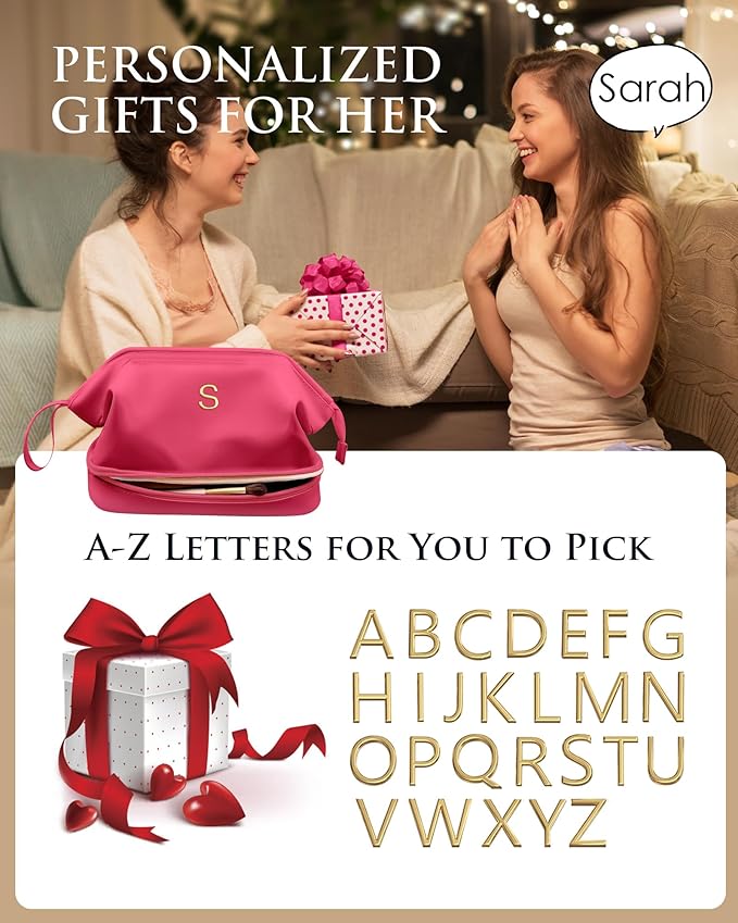 Sister Birthday Gift, Makeup Bag for Women, Bridesmaid Engagement Gift for Her Travel Toiletry Bag Make Up Bag Pouch for Purse Bridal Shower Gifts for Engagement Wedding Bridesmaids Gift