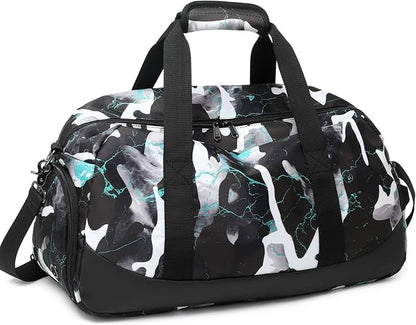 Kids Overnight Duffle Bag Boys Sports Gym Bag with Shoe Compartment & Wet Pocket Teens Gymnastics Bag Carry On Weekender Travel Bag