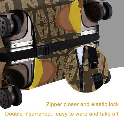 Travel Suitcase Protector African American Afro Black Girl Elastic Protective Washable Luggage Cover With Concealed Zipper Suitable For Medium (A little large)