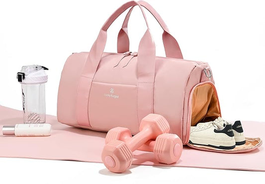 Gym Bag for Women, Duffle Bag for Travel with Shoe Compartment and Wet Pocket, Lightweight Carry on Weekender Duffel Bags, Water Resistant