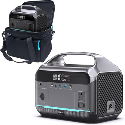 Portable Power Station, 288Wh (90,000mAh) LiFePO4 Battery, 350W (600W Peak) Power Bank with AC Outlet, Mini Solar Generator 7-Port Design, 2.1Hrs Fast Charing for Emergency, Hurricane (Solar Optional)