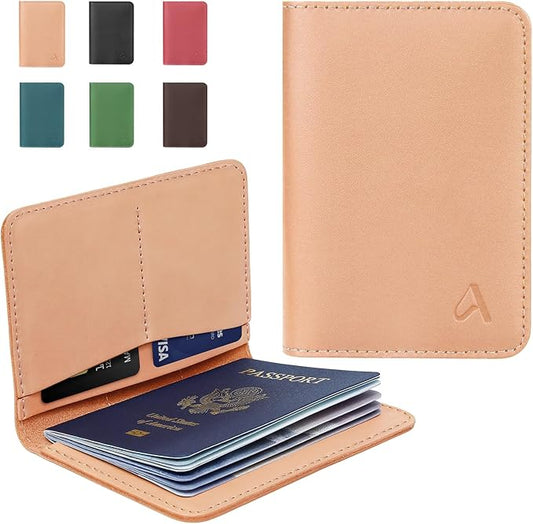 ALLIVE Genuine Leather Passport Holder - Wallets, Airport Essentials & Travel Gifts