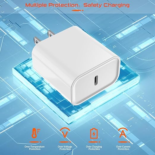 iPhone Charger Fast Charging,20W USB C Fast Charger 3 FT Compatible with iPhone 14 pro/14 pro max /13/12/ 11/ XS/XR/X/8/7/SE/iPad/Airpods,2 Pack PD Wall Charger Block with 3FT Type C Lightning Cable