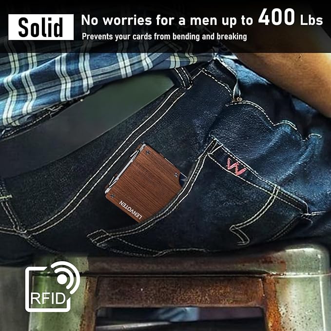 Minimalist Wallet for Men, Metal Wallet with Money Clip, Slim Compact Wallet, RFID Blocking Card Holder, Metal Aluminum Credit Card Holder, Holds up to 20 Cards