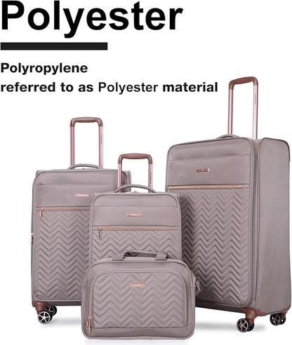 Travelhouse Luggage Set, Softside Suitcase 4-Piece (16/20/24/28), Expandable Lightweight Luggage Sets with Duffel Travel Bag,Suitcase with Double Spinner Wheels