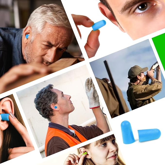 500Pairs Foam Earplugs, 32dB Disposable Noise Reduction Ear Plugs, Hearing Protection Bulk Ear Plugs for Shooting Range, Work, Travel,Concert