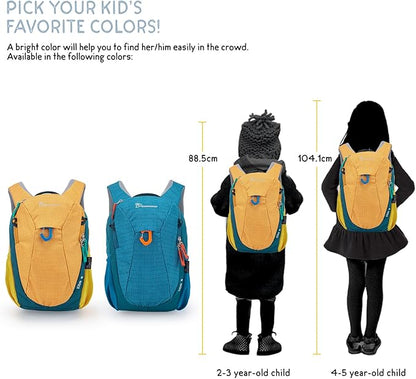 MOUNTAINTOP 8L Kids Backpack,Toddler Backpack Travel Daypack with Chest Strap,Small Backpack for Preschool and Kindergarten