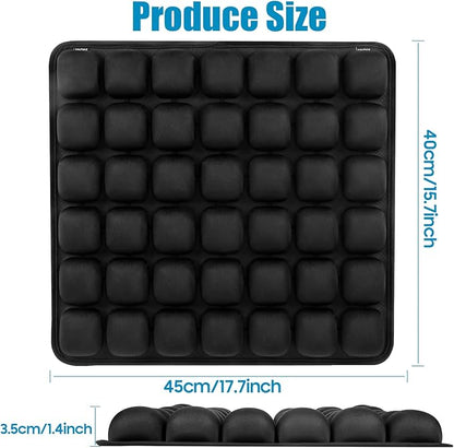 3D Inflatable Seat Cushion, Pressure Relief Design, Protect Lumbar Spine, Portable Travel Seat Cushion Wheelchair Pad for Car Seat, Office Chair, Wheelchair, Stadium