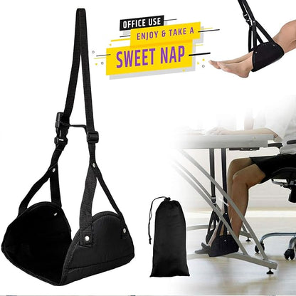Portable Foot Hammock - Airplane Travel Essentials, Reduces Swelling with Memory Foam