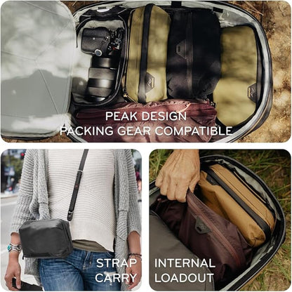 Peak Design Tech Pouch, Kelp, Electronics Organizer for Travel or Everyday Carry, Origami-Style Storage, Cable Pass-Through, Weatherproof Recycled Nylon, Gear Carry Bag for Men and Women