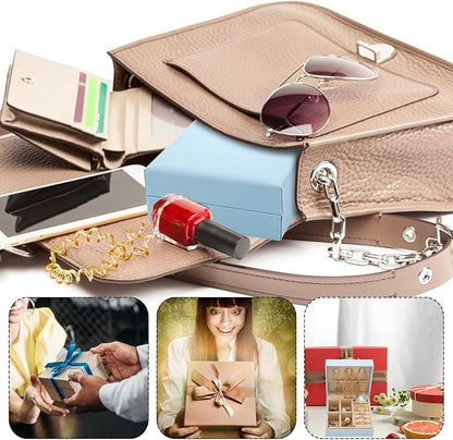 Bridesmaid Proposal Gifts Travel Jewelry Case Jewelry Travel Organizer Small Bachelorette party Jewelry Box Bridesmaid Gift Boxes Mini Storage Organizer Storage Box (6, White&Blue small)