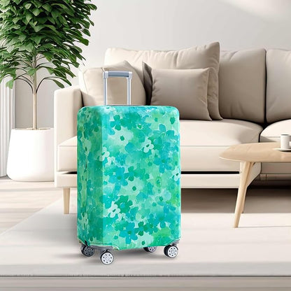 Travelkin Luggage Covers For Suitcase Tsa Approved,Suitcase Cover Protector Fit 18-32 Inch Luggage (Blue Floral, L)