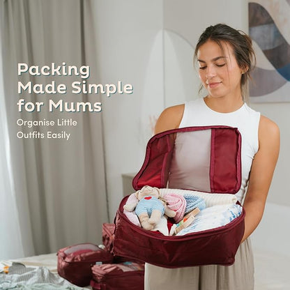 6-Pack Large Compression Packing Cubes for Travel - Lightweight Compression Packing Cube Set, Water-Resistant Luggage Organizer Bags & Suitcase Organizers, Travel Cubes for Carry-On, Checked Luggage