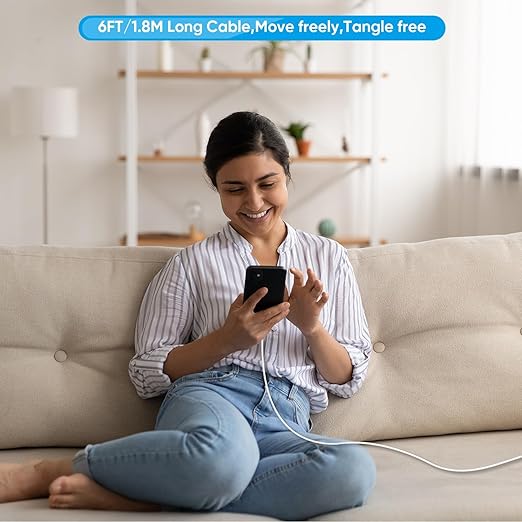 iPhone Fast Charger,Phone 14 13 12 11 Fast Charger USB C Wall Charger with 2-Pack 6FT Fast Charging Cable Compatible with iPhone 14/14 Pro/14 Pro Max/i Phone 13pro/12/11/X/8/7/6/iPad Pro/Mini/AirPods