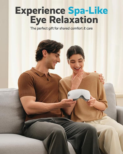 SKG Eye Massager with Heat, Bluetooth Music & Foldable Sleep Mask for Dry Eyes & Relaxation, Ideal for Travel, Work