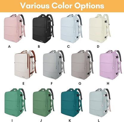 Taygeer Travel Backpack for Men Women, Airline Approved Underseat Personal Item with 17.3 inch Laptop Compartment, TSA Friendly Mochila for Business Hiking Weekend, Carry On Backpack, Orchid Purple