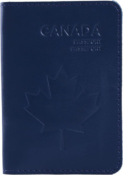 INCARNE Leather Passport Cover - Passport Wallet - Passport Sleeve with Card Slots & Note Compartment, Classic Blue