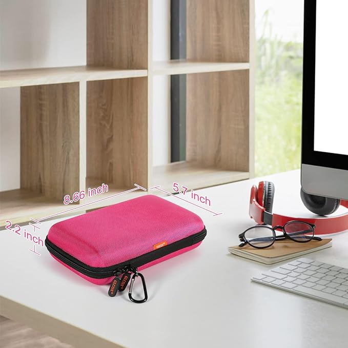 Electronics Tech Organizer Portable Travel Case - Hard Shell Protective Carrying Case for External Hard Drive, Phone Charger, Power Bank, Small Gadgets Storage Pouch Bag