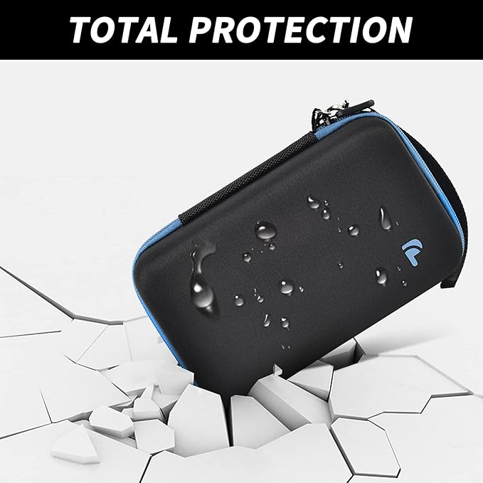 PAIYULE Travel Case Compatible with Gillette Heated Razor for Men, Starter Shave Kit Storage Holder for Blade Refills, Clipper Guards, Charging Dock and Accessories-Blue(Box Only)