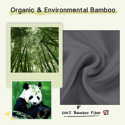 100% Handmade Bamboo Sleeping Eye Mask for Women for Men,Night Masks,Organic Sleep Mask,Blockout Eye Mask for Sleeping,Large Size Adjustable (1 PC, Dark Grey)