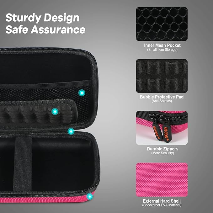 Electronics Tech Organizer Portable Travel Case - Hard Shell Protective Carrying Case for External Hard Drive, Phone Charger, Power Bank, Small Gadgets Storage Pouch Bag