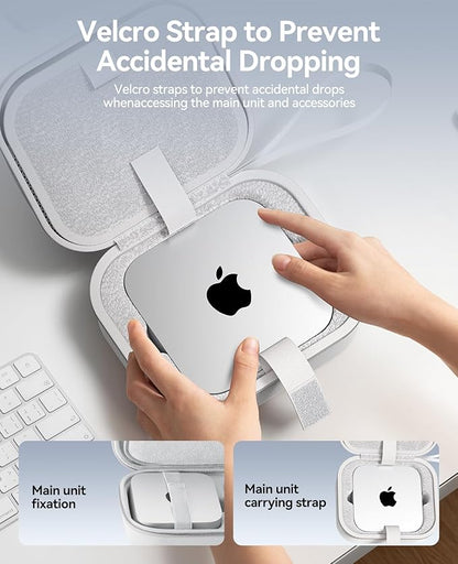 ORICO Protective Carrying Case for Apple 2024 Mac mini M4, M4 Pro, Portable Hard Shell Travel Storage Bag, Nylon Braided, Water Resistant (M)