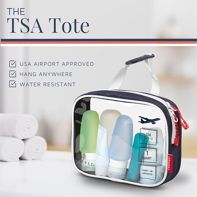 Toiletry Bag Kit Set: Hanging Travel Toiletry Bag + 311 TSA Cosmetic Liquid Bag + Ultralight Accessory Organizer Pouch