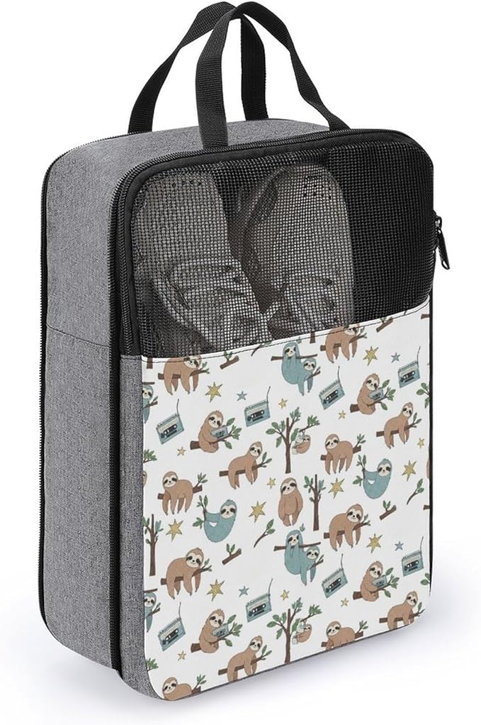 Reusable Portable Shoe Bag Cute Sloth Travel Shoe Bags for Storage and Packing Dust-Proof Sneaker Bag