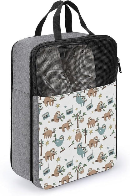 Reusable Portable Shoe Bag Cute Sloth Travel Shoe Bags for Storage and Packing Dust-Proof Sneaker Bag