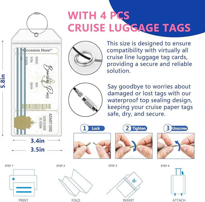 Magnetic Retractable Clothes Line for Cabin - Approved 2025 Cruise Essentials Clothes Drying Rack Travel Clothesline with Clothespins -4 Luggage Tags Strong Magnets Hooks (Blue)