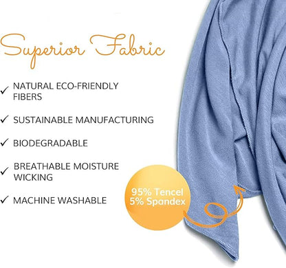 Happyluxe Escape Sleep Mask - Buttery Soft Airplane Eye Mask for Sleeping or Napping in Bed. Machine Washable. - Serenity Blue, Made in USA