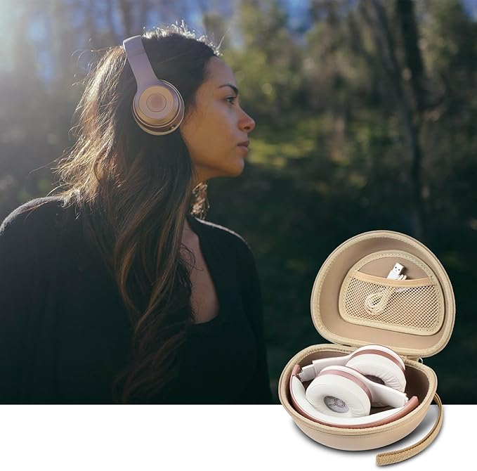 Headphone Case for Beats Solo 4/ for TOZO HT2/ for Glynzak/for Beats Studio Pro/for Beats Solo3/ for Beats Studio3 On-Ear Headphones, Foldable Bluetooth Wireless Headset (Extra Large) - Khaki