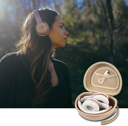 Headphone Case for Beats Solo 4/ for TOZO HT2/ for Glynzak/for Beats Studio Pro/for Beats Solo3/ for Beats Studio3 On-Ear Headphones, Foldable Bluetooth Wireless Headset (Extra Large) - Khaki