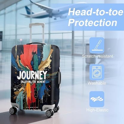 ANNA QUEEN Travel Luggage Cover Suitcase Protector Suitcase Cover Anti-Scratch,Stretchable Bag Cover Washable Durable Polyester