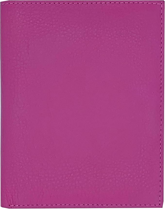 Hot Pink RFID Genuine Leather Passport Wallet