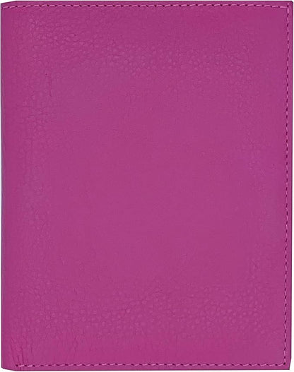 Hot Pink RFID Genuine Leather Passport Wallet