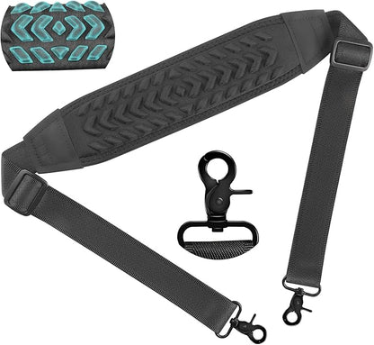 3D Air Cushion Ultra Comfortable Bag Strap, 55" Thicken Shoulder Strap with Double Adjustable Buckles and Metal Hooks, Ideal for Laptop Messenger Bag/Crossbody Bag(Enlarged Clamp Buckle)