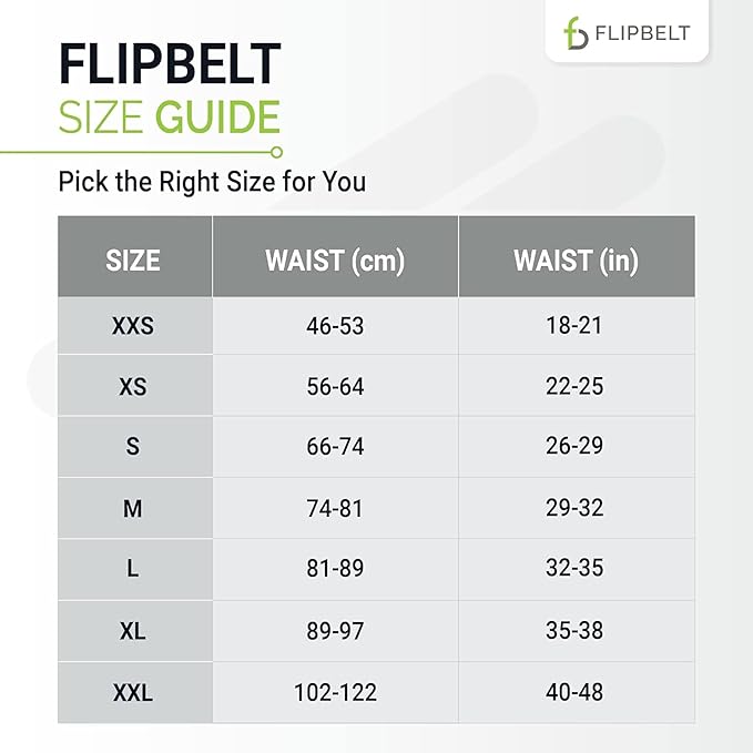 FlipBelt Classic Running Belt, Running Fanny Pack for Women and Men, USA Company